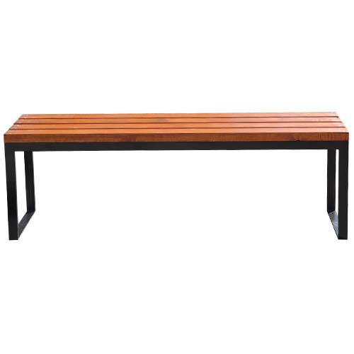 Лавка металева з дерев'яним сидінням 1500x460х450 КОМПРЕД OL040-1